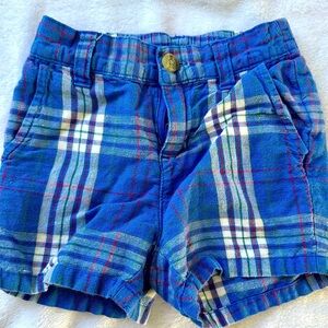 Janie and Jack Blue Plaid Toddler Shorts